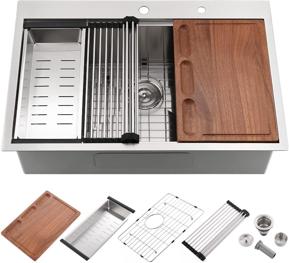 27 × 22 Inch Topmount Sink