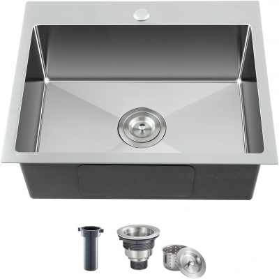 Fregadero de montaje superior de 23 × 18 pulgadas